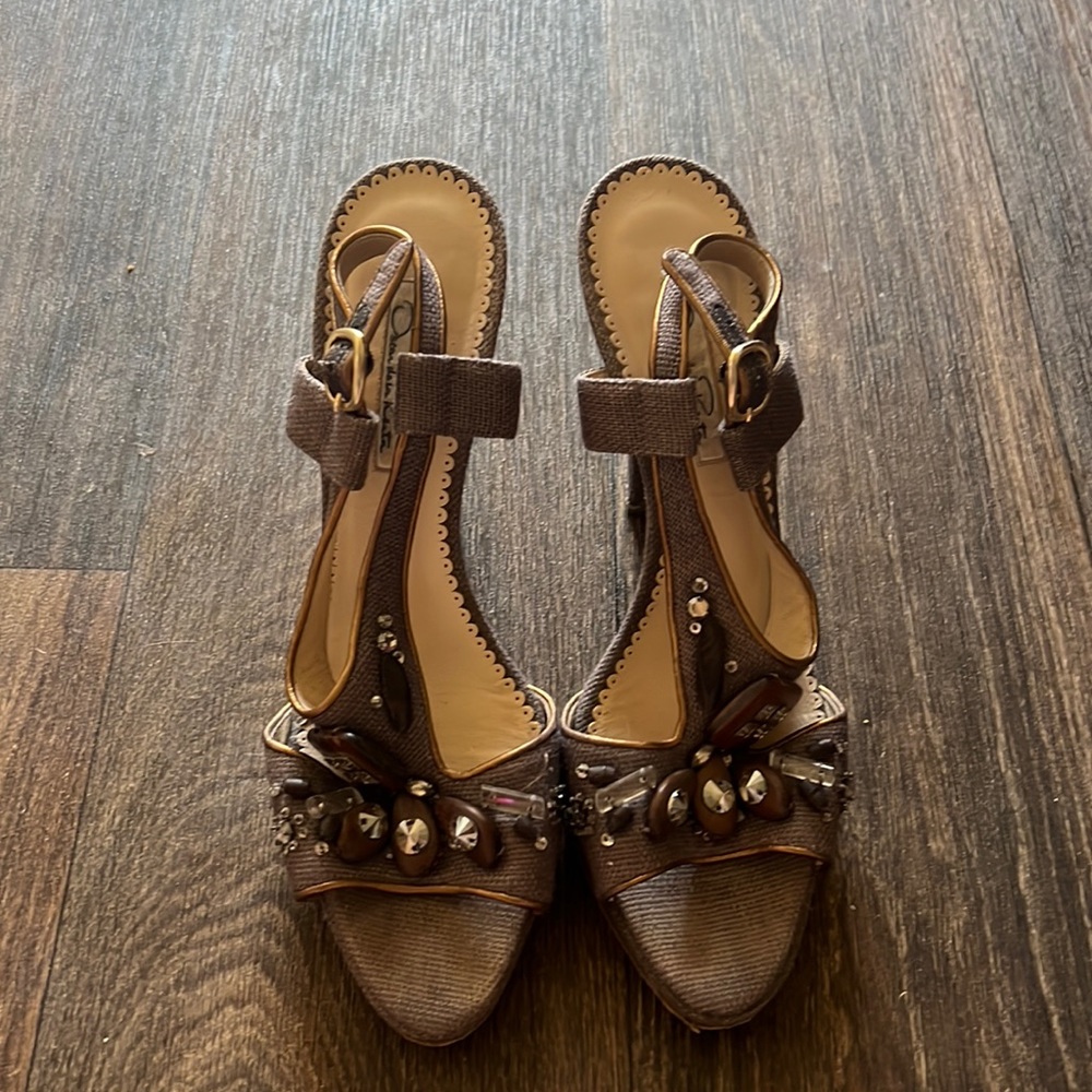 Oscar De La Renta Jeweled Heels